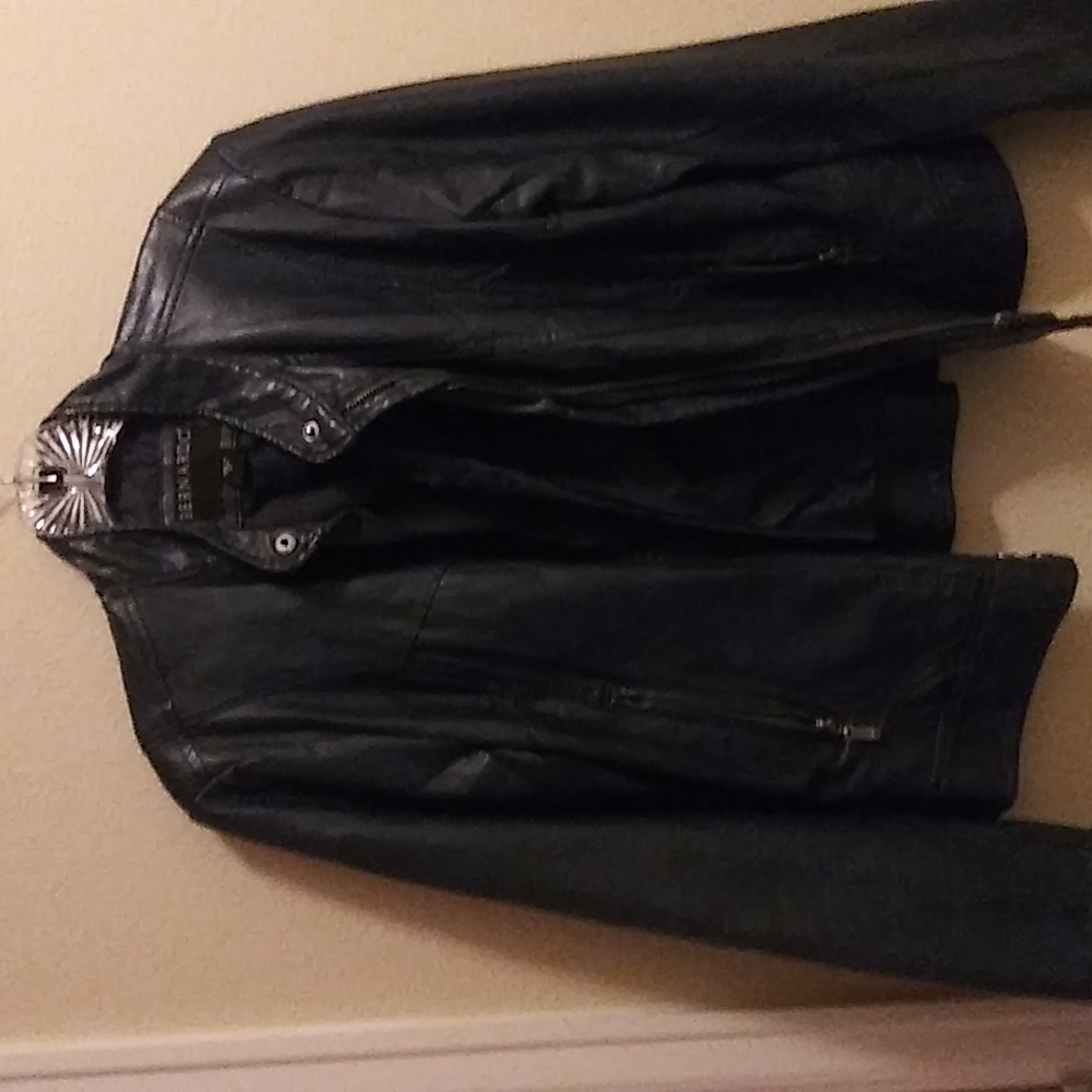 Bernardo, Dark blue motorcycle style jacket, size Medium
